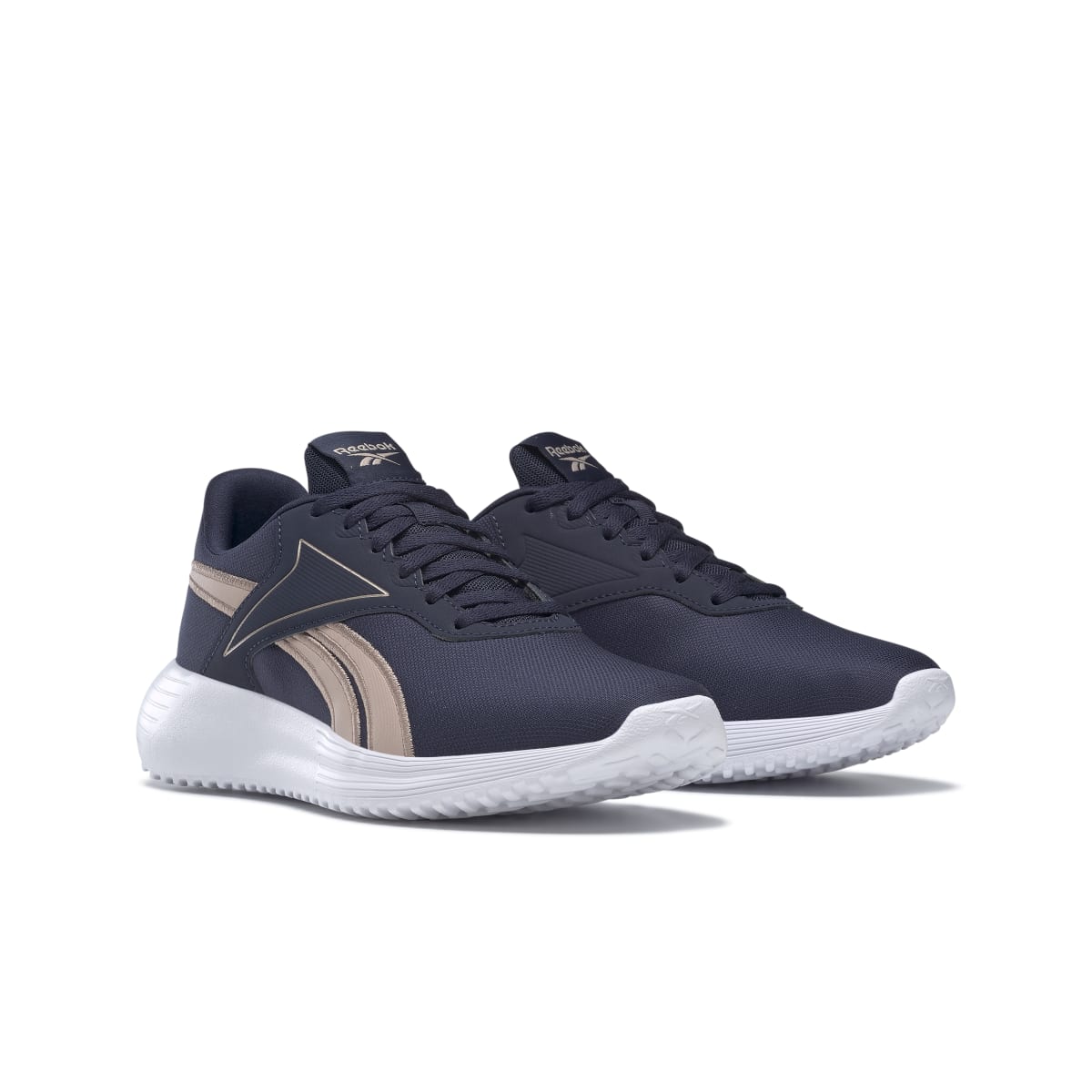 REEBOK H00891 LITE 3.0 Women's (Medium) Navy/Rose Gold/White Textile Running Shoes