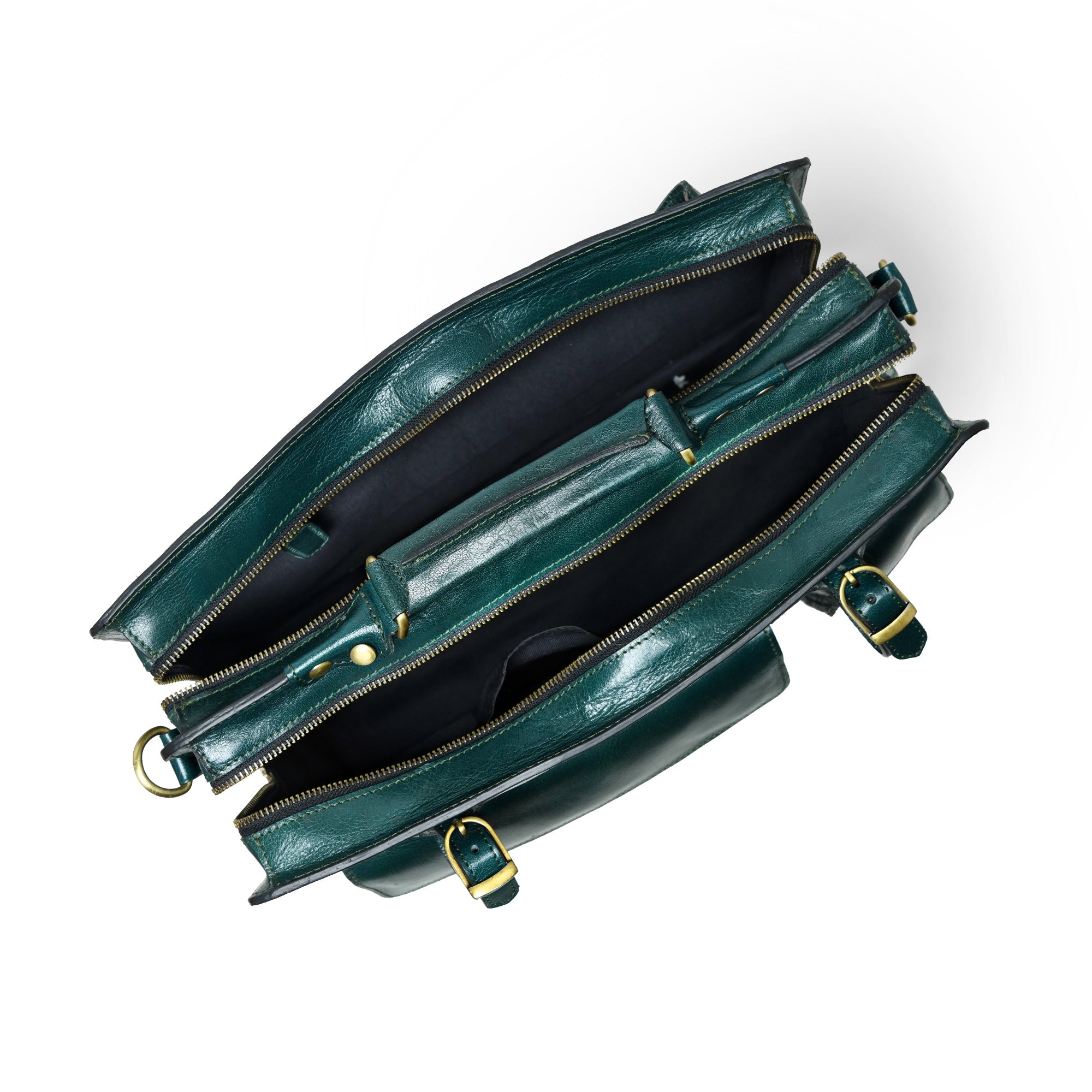 Tuscany Italian Leather Briefcase, Green