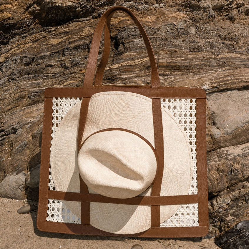 Large Rattan Tote Bag