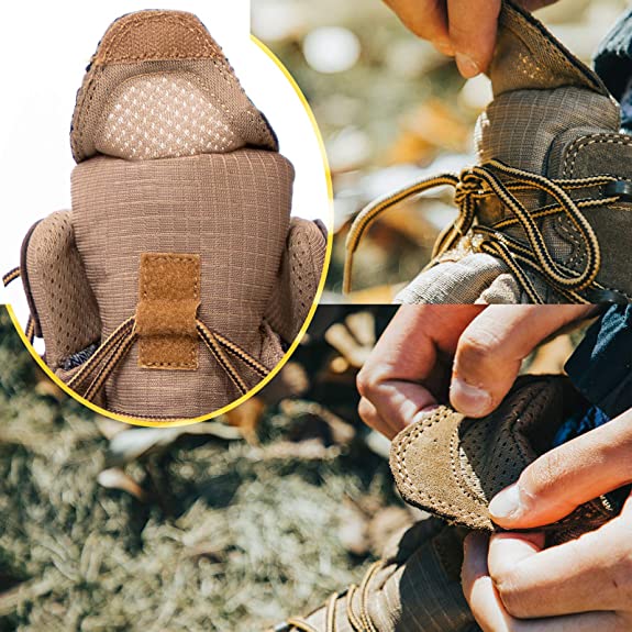 AB001 Men's 8" Steel Toe Tactical Boots, Outdoor Lightweight Coyote Military Boots for Hiking Work Combat