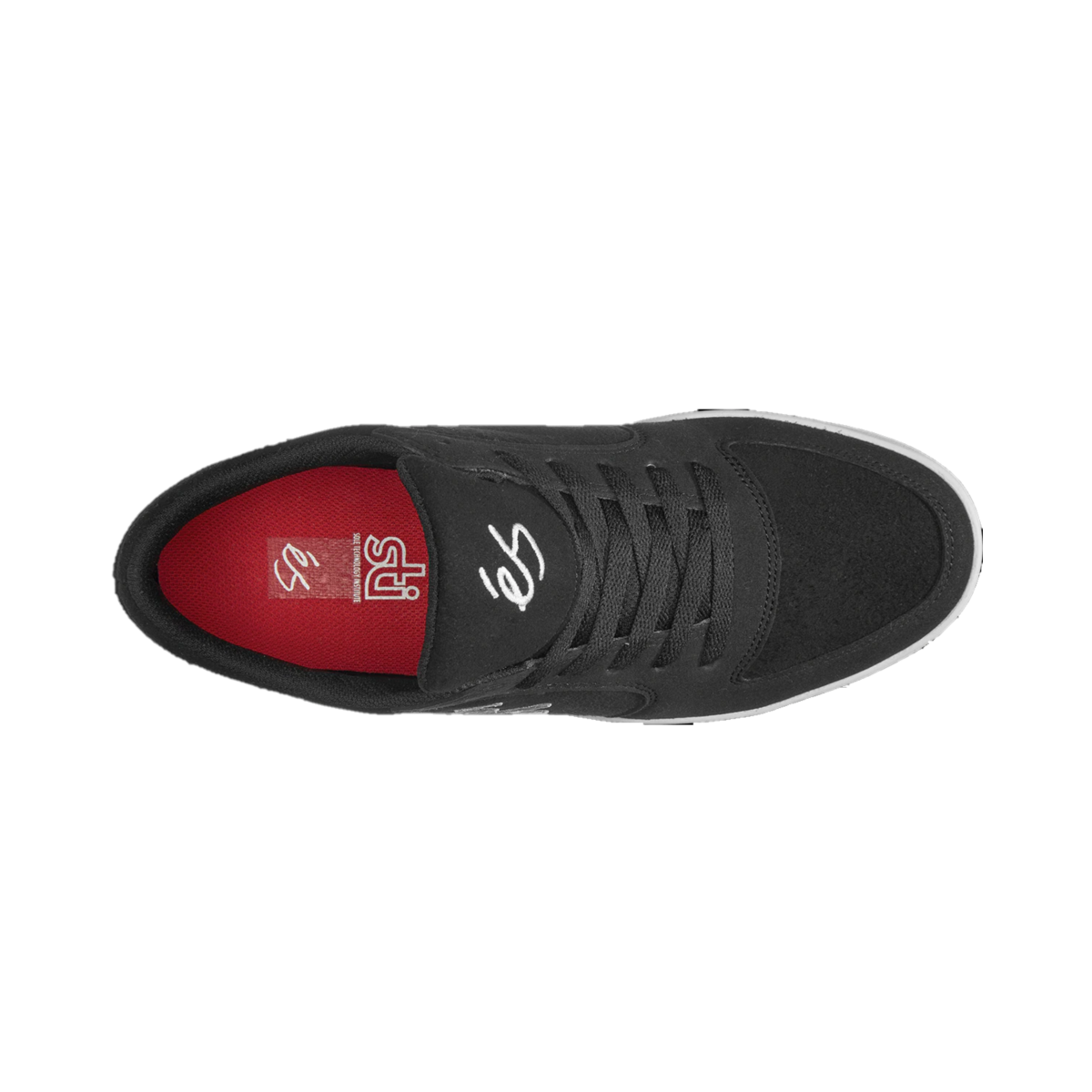 ÉS 5101000184/559 EOS Men's (Medium) Black/White/Turquois Suede & Synthetic Skate Shoes