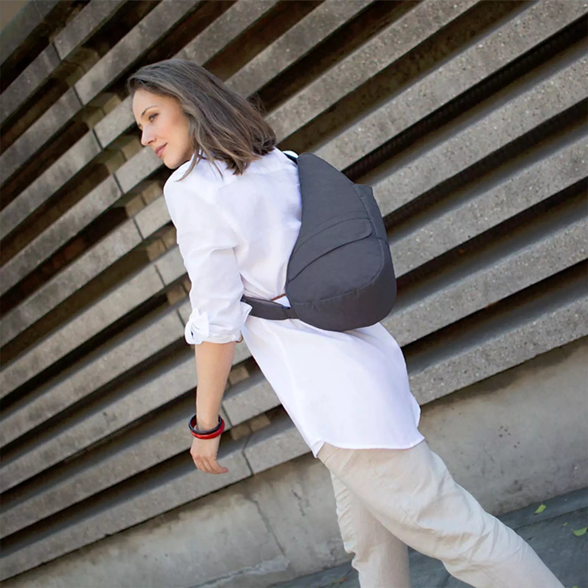 Healthy Back Bag tote Distressed Nylon Small (Stormy Grey)