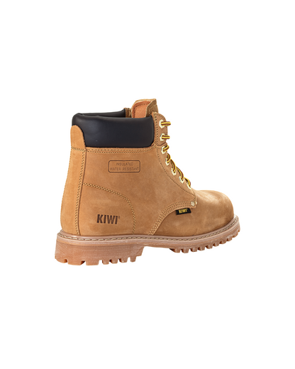 Premium Wheat Nubuck 6" Steel Toe Water Resistant Work Boots [R60100]