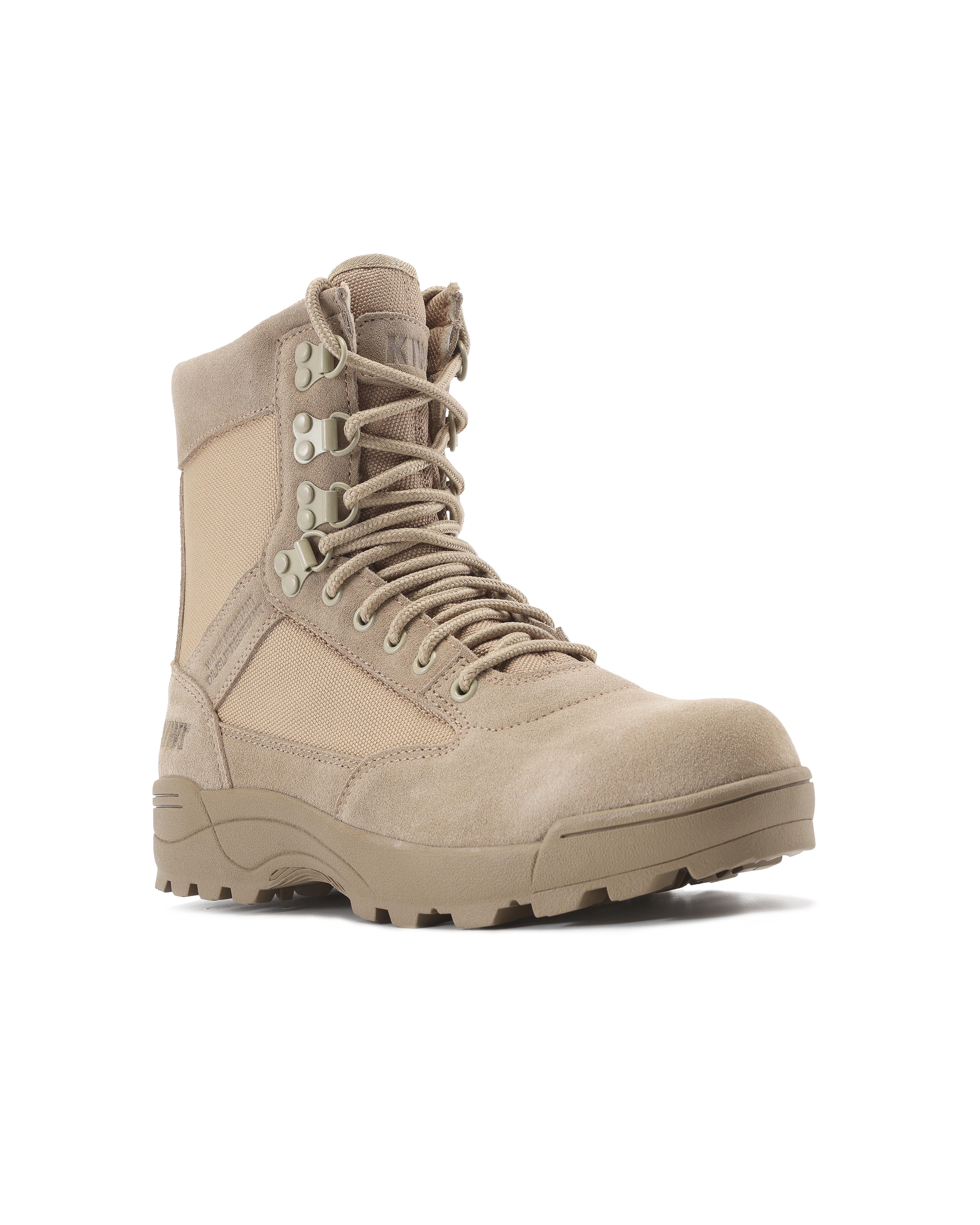 Durable Sand Suede 6.5" Steel Toe Zipped Water Resistant Tactical Boots [R60200]