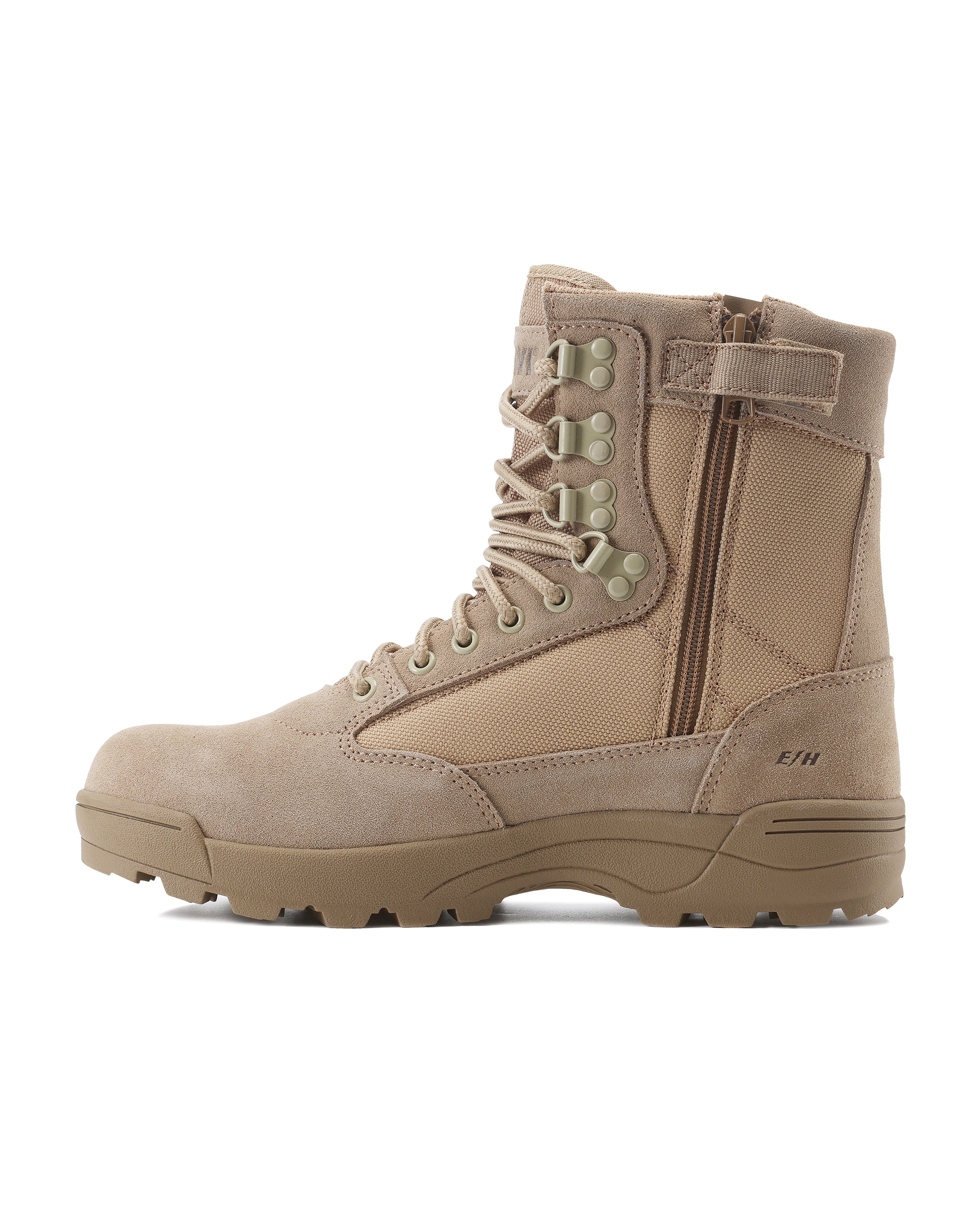 Durable Sand Suede 6.5" Steel Toe Zipped Water Resistant Tactical Boots [R60200]