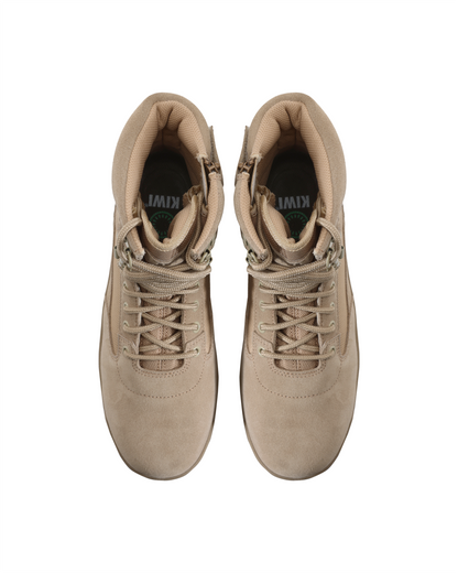 Durable Sand Suede 6.5" Steel Toe Zipped Water Resistant Tactical Boots [R60200]