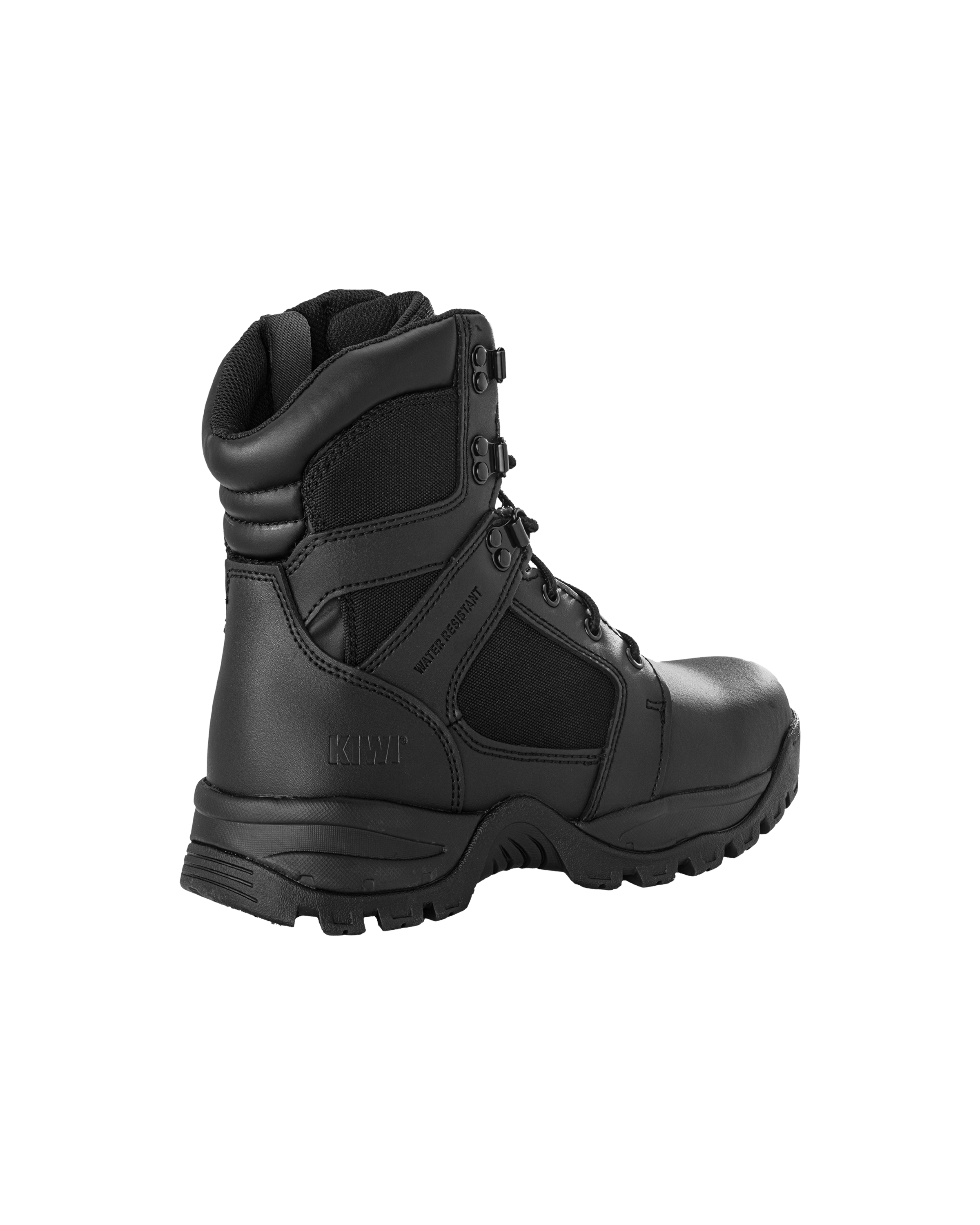 Rugged Black Action Leather 7" Zipped Water Resistant Tactical Boots [R62300]