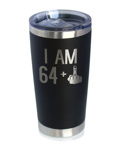 64 + 1 Middle Finger - 20 oz Coffee Tumbler