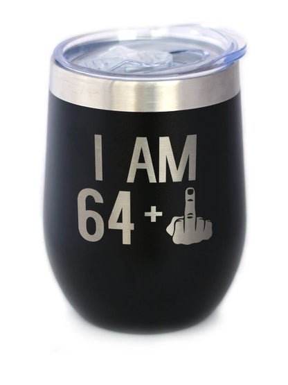 64 + 1 Middle Finger - Wine Tumbler