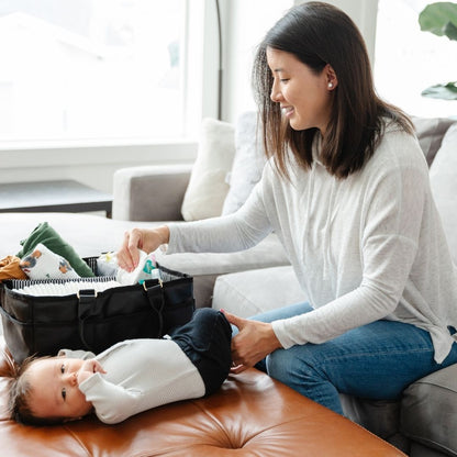 Sleepy Panda Diaper Caddy Vegan Leather