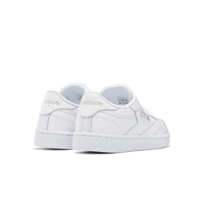 REEBOK BS6168 CLUB C JR'S (Medium) White/Sheer Grey-Int Leather Lifestyle Shoes