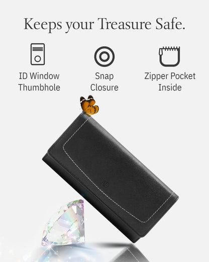 Leather RFID Accordion Clutch