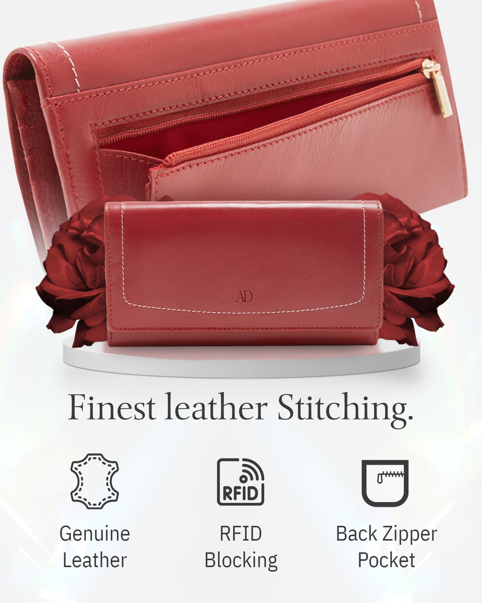 RFID Protected Accordion Clutch Wallet