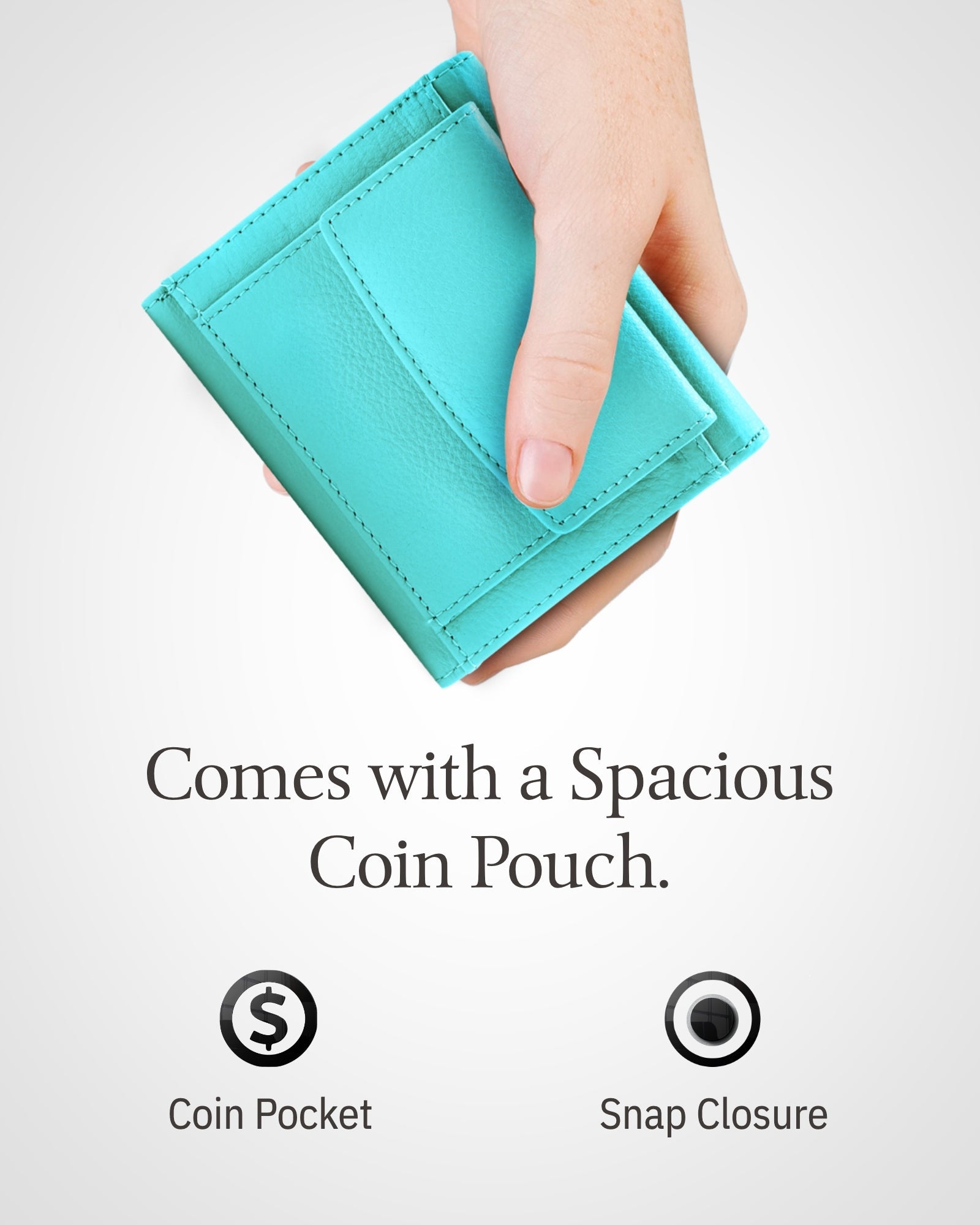 Trifold Coin Wallet with ID Window