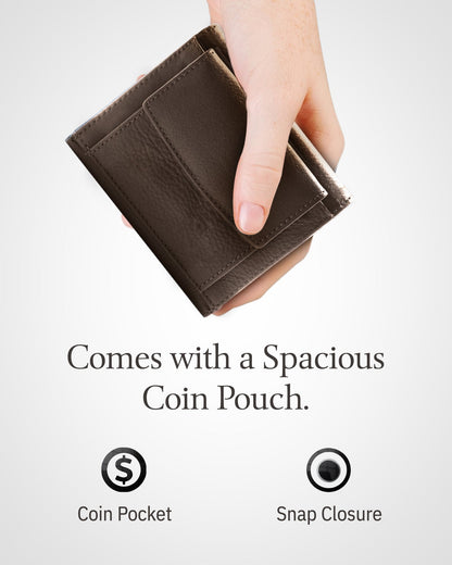 Trifold Coin Wallet with ID Window