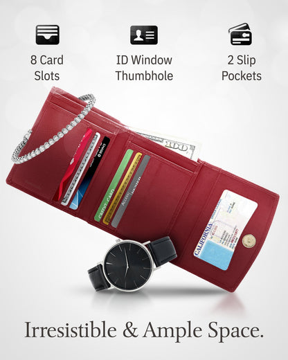 Trifold Coin Wallet with ID Window