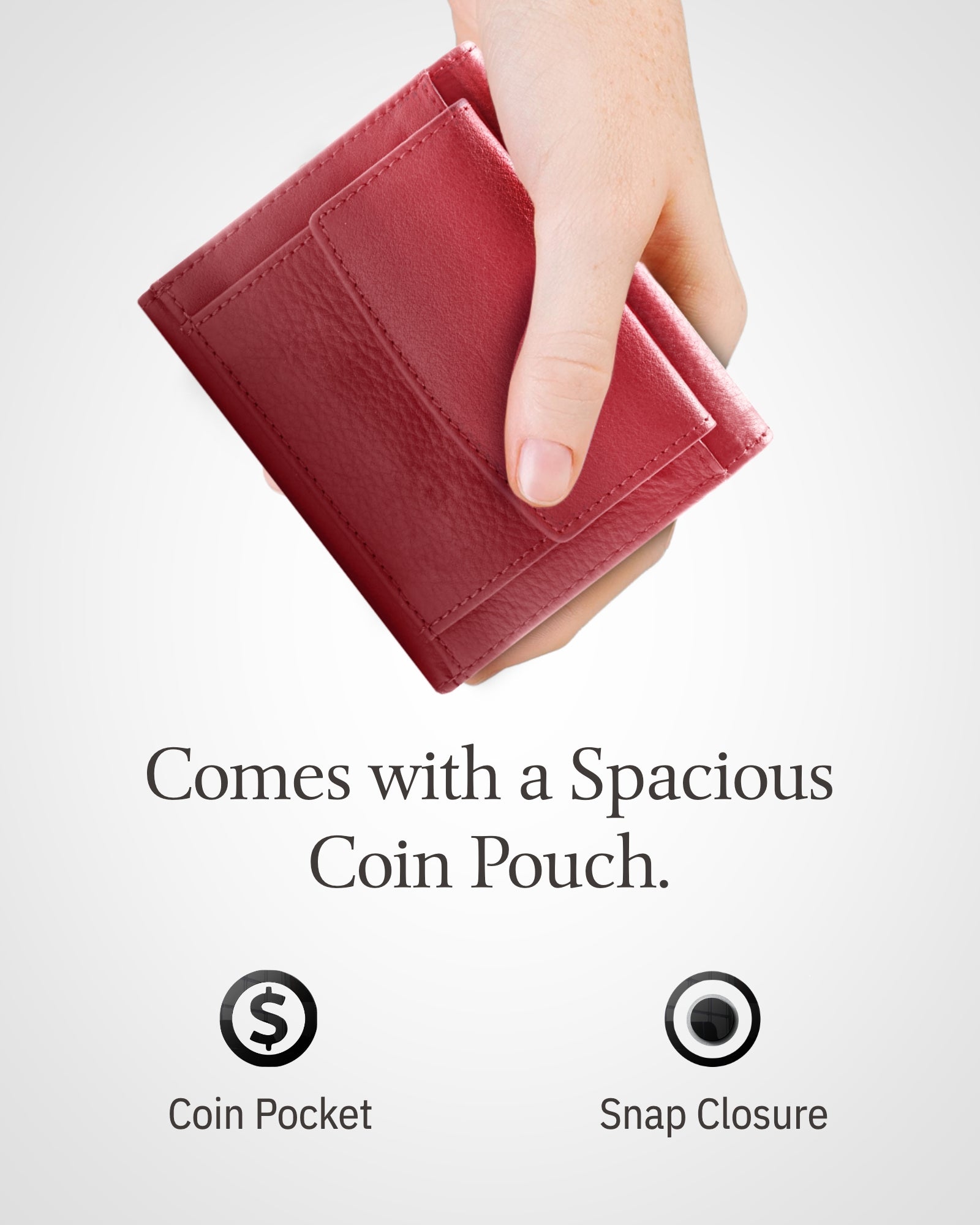 Trifold Coin Wallet with ID Window