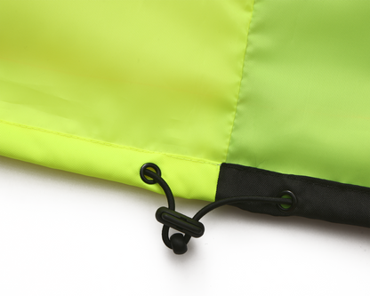 High Visibility 3-in-1 Hooded & Fleece Lined ANSI/ISEA 107-2020, Type R, Class 3 Two Tone, Contrast Trimmed Water Resistant Neon Safety Jacket [R71500]