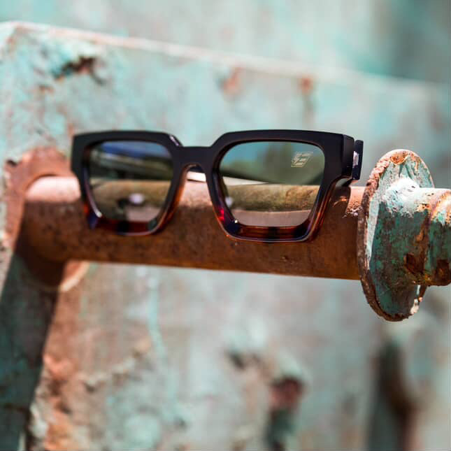 Lux Shades. Matte black/Tortoise Fade. Polarized