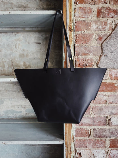 Riviera Tote Bag – Handcrafted Leather & Cane Weave Tote