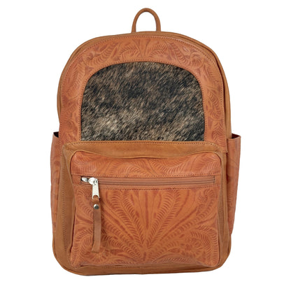 Classic Travel Backpack with Hair-On Hide and Laptop Compartment