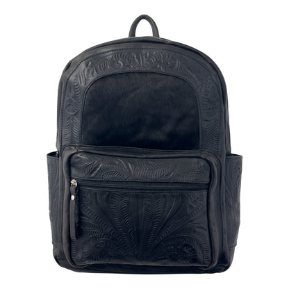 Classic Travel Backpack with Hair-On Hide and Laptop Compartment