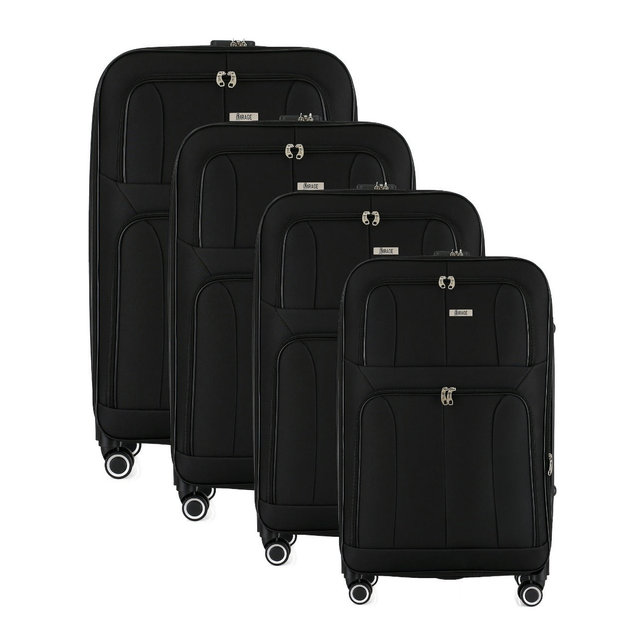 Grace Soft shell Expandable 4-Piece Spinner Luggage Set with Lock