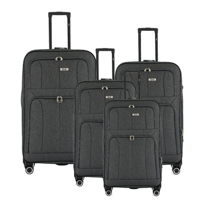 Grace Soft shell Expandable 4-Piece Spinner Luggage Set with Lock