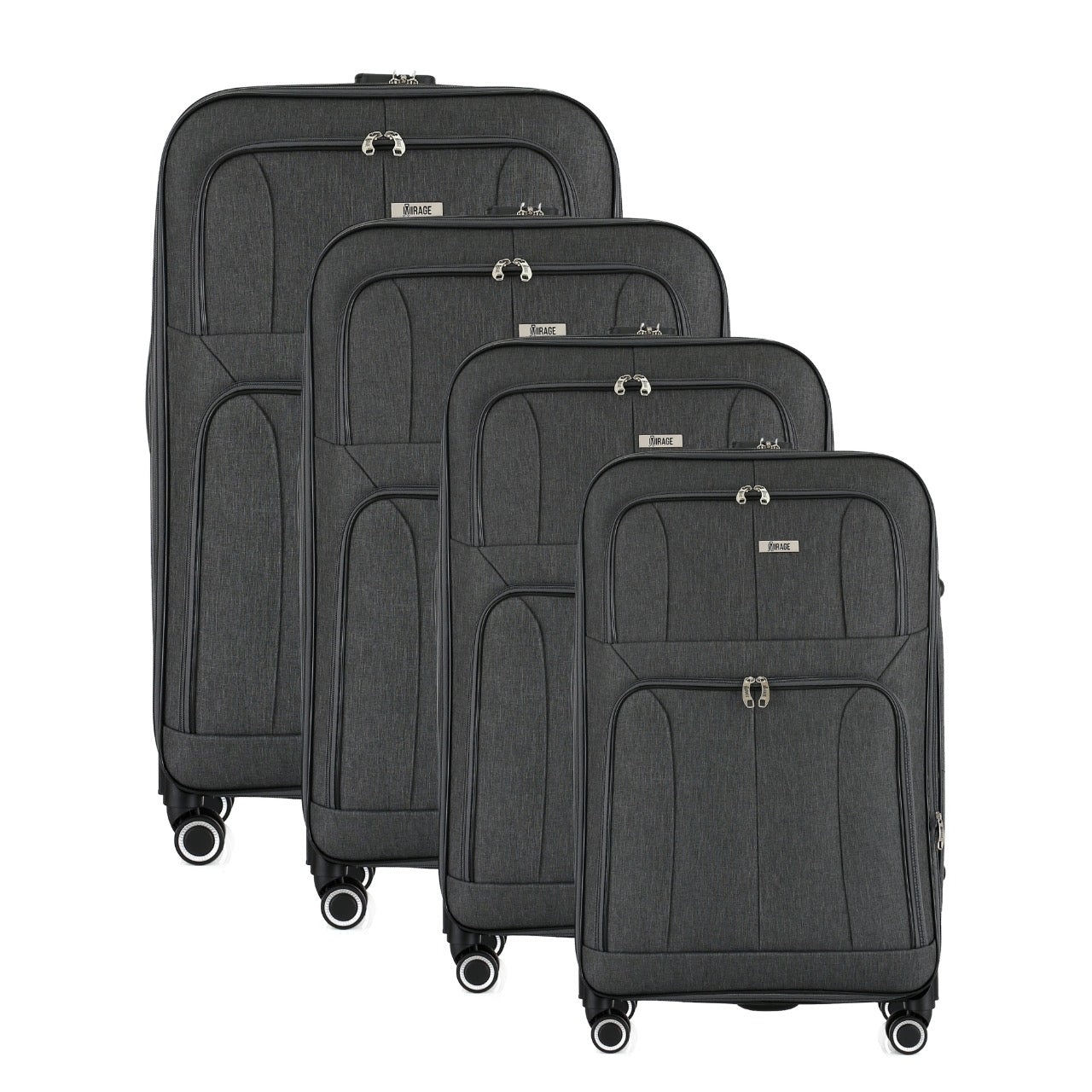 Grace Soft shell Expandable 4-Piece Spinner Luggage Set with Lock