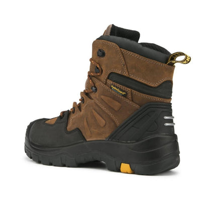 Woodland Brown 6 inch Waterproof Safety Toe Leather Work Boots AK669