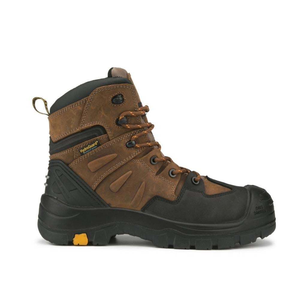Woodland Brown 6 inch Waterproof Safety Toe Leather Work Boots AK669