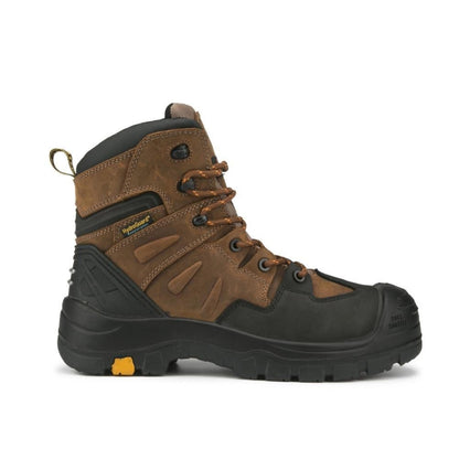 Woodland Brown 6 inch Waterproof Safety Toe Leather Work Boots AK669