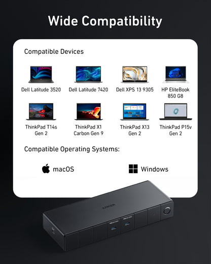 Anker 778 Thunderbolt Docking Station (12-in-1, Thunderbolt 4)