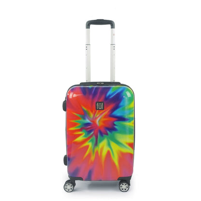 Tie-dye Rainbow Swirl 22" FŪL Spinner Rolling Luggage