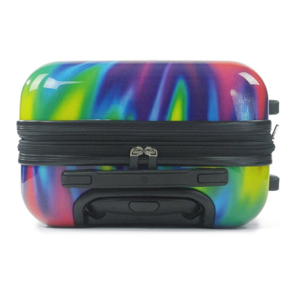 Tie-dye Rainbow Swirl 22" FŪL Spinner Rolling Luggage