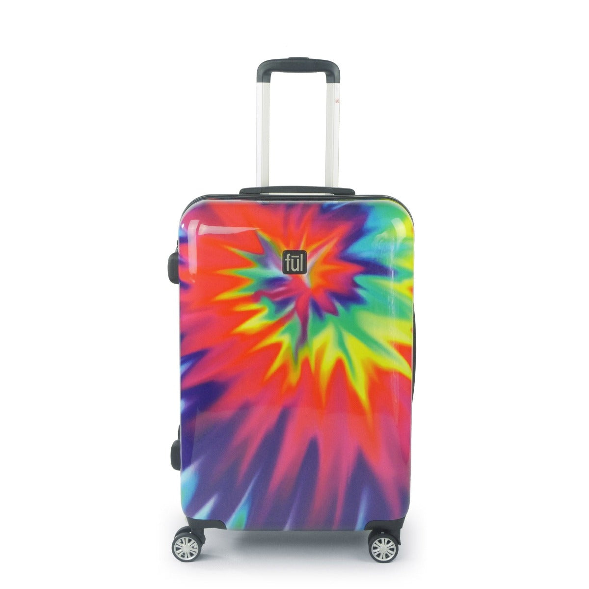 Tie-dye Rainbow Swirl 24" FŪL Spinner Rolling Luggage