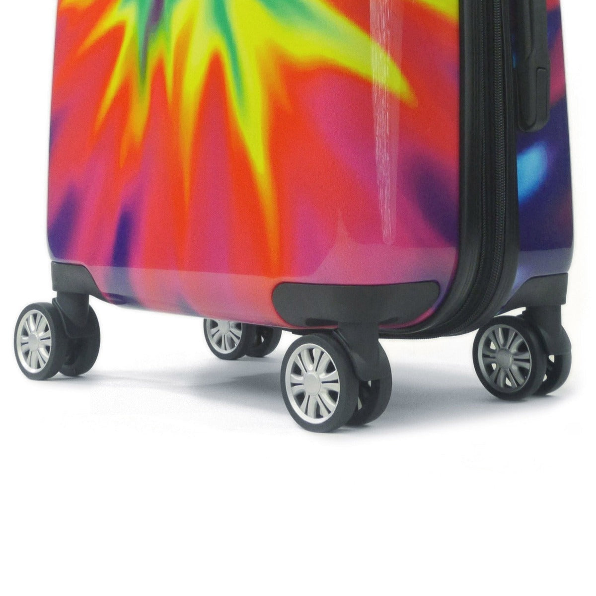 Tie-dye Rainbow Swirl 24" FŪL Spinner Rolling Luggage