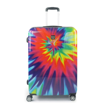 Tie-dye Rainbow Swirl 28" FŪL Spinner Rolling Luggage