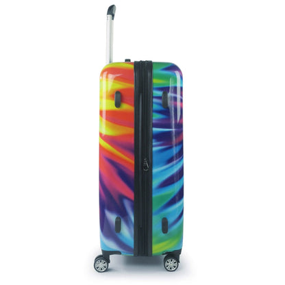 Tie-dye Rainbow Swirl 28" FŪL Spinner Rolling Luggage