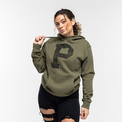 Soft-Blend "P" Hoodie - Olive