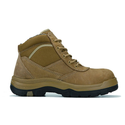 Cortez Brown 6 Inch Steel Toe Leather Work Boots AK250