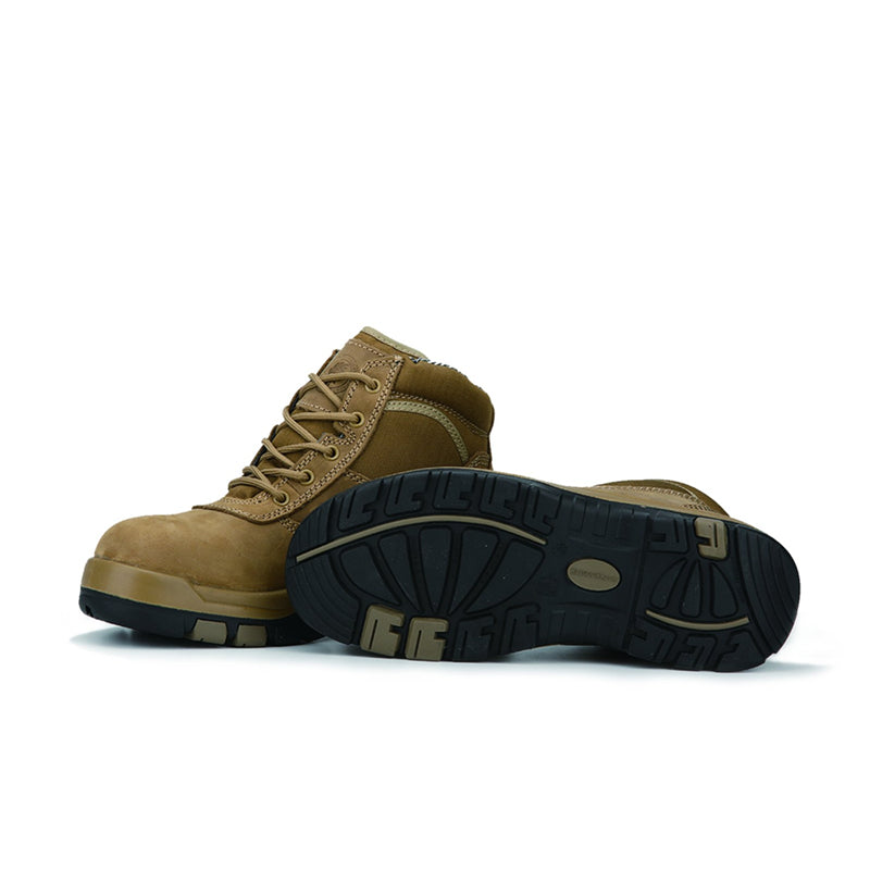 Cortez Brown 6 Inch Steel Toe Leather Work Boots AK250