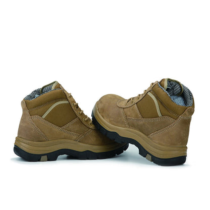 Cortez Brown 6 Inch Steel Toe Leather Work Boots AK250