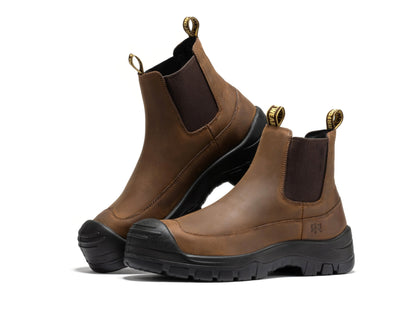 Woodland Brown 6 inch Composite Toe Pull-on Leather Work Boots AK664