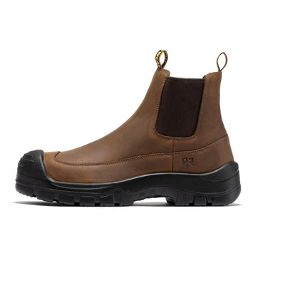 Woodland Brown 6 inch Composite Toe Pull-on Leather Work Boots AK664