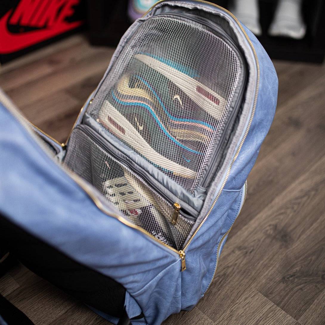 Baby Blue Tumbled Leather Commuter Bag (100 Made)