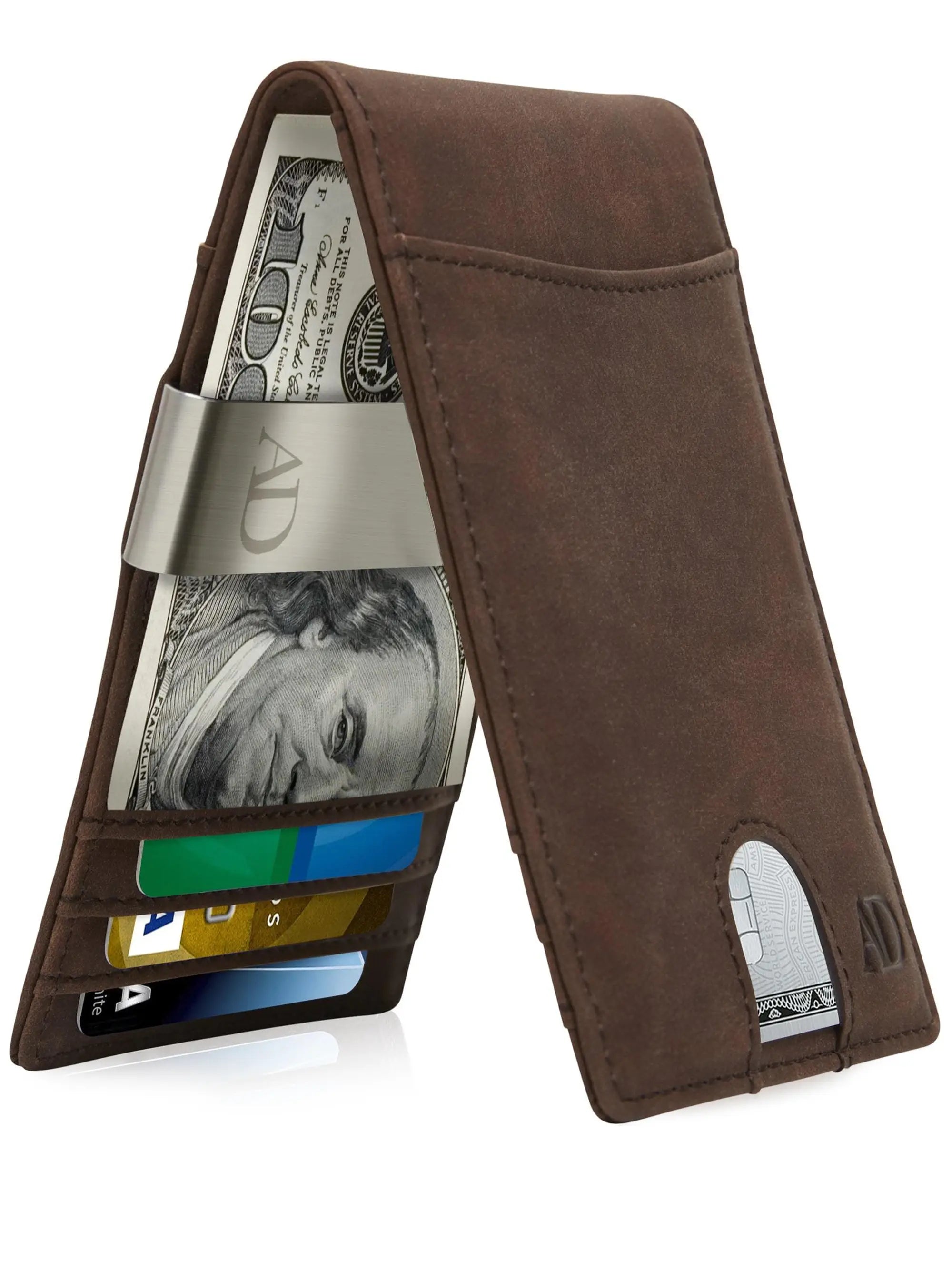 Vegan Leather Slim Money Clip Wallet