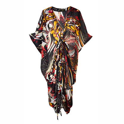 Actius Caftan Kaftan Dress in Rouge