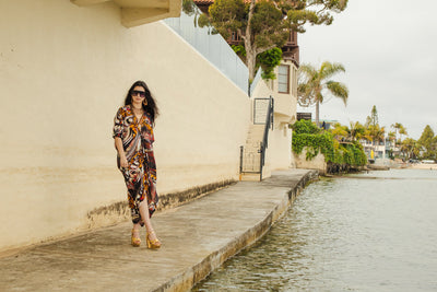 Actius Caftan Kaftan Dress in Rouge