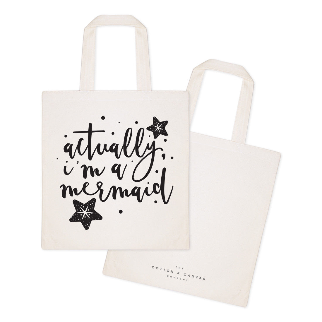 Actually, I'm a Mermaid Cotton Canvas Tote Bag